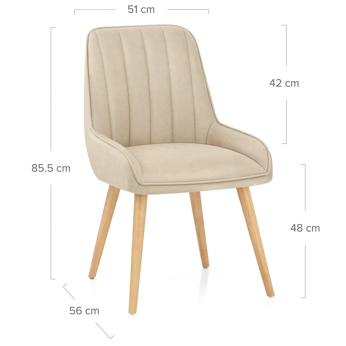 Rosa Oak Dining Chair Beige