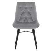 Roxy Dining Chair Grey Velvet