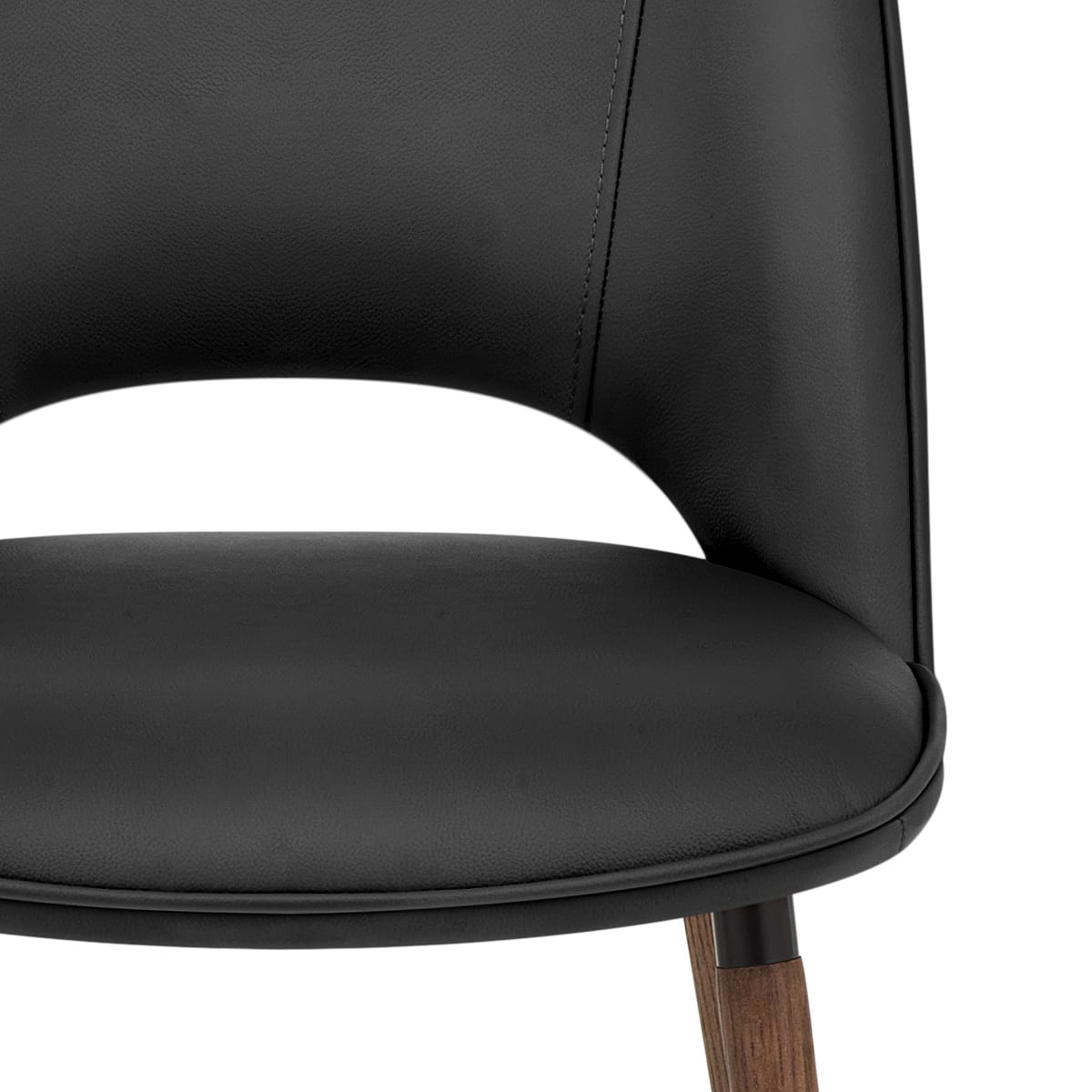 Santo Real Leather Chair Black
