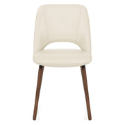 Chaise Cuir Véritable - Santo Crème
