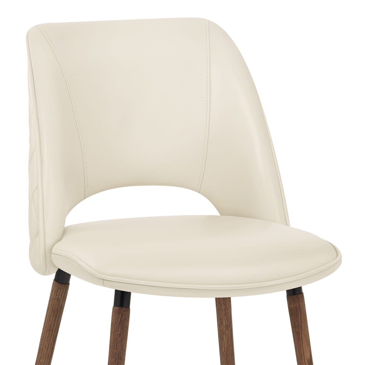 Chaise Cuir Véritable - Santo Crème