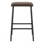 Sasha Real Leather Stool Brown