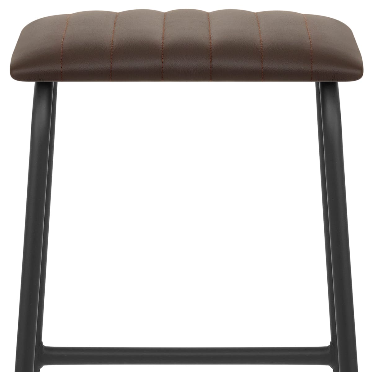 Sasha Real Leather Stool Brown