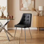 Chaise Faux Cuir - Shanghai Noir 