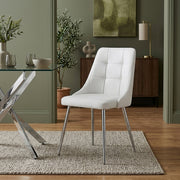 Chaise Faux Cuir - Shanghai Blanc 