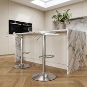 Tabouret Plastique Chrome Brossé - Shimmer Transparent 
