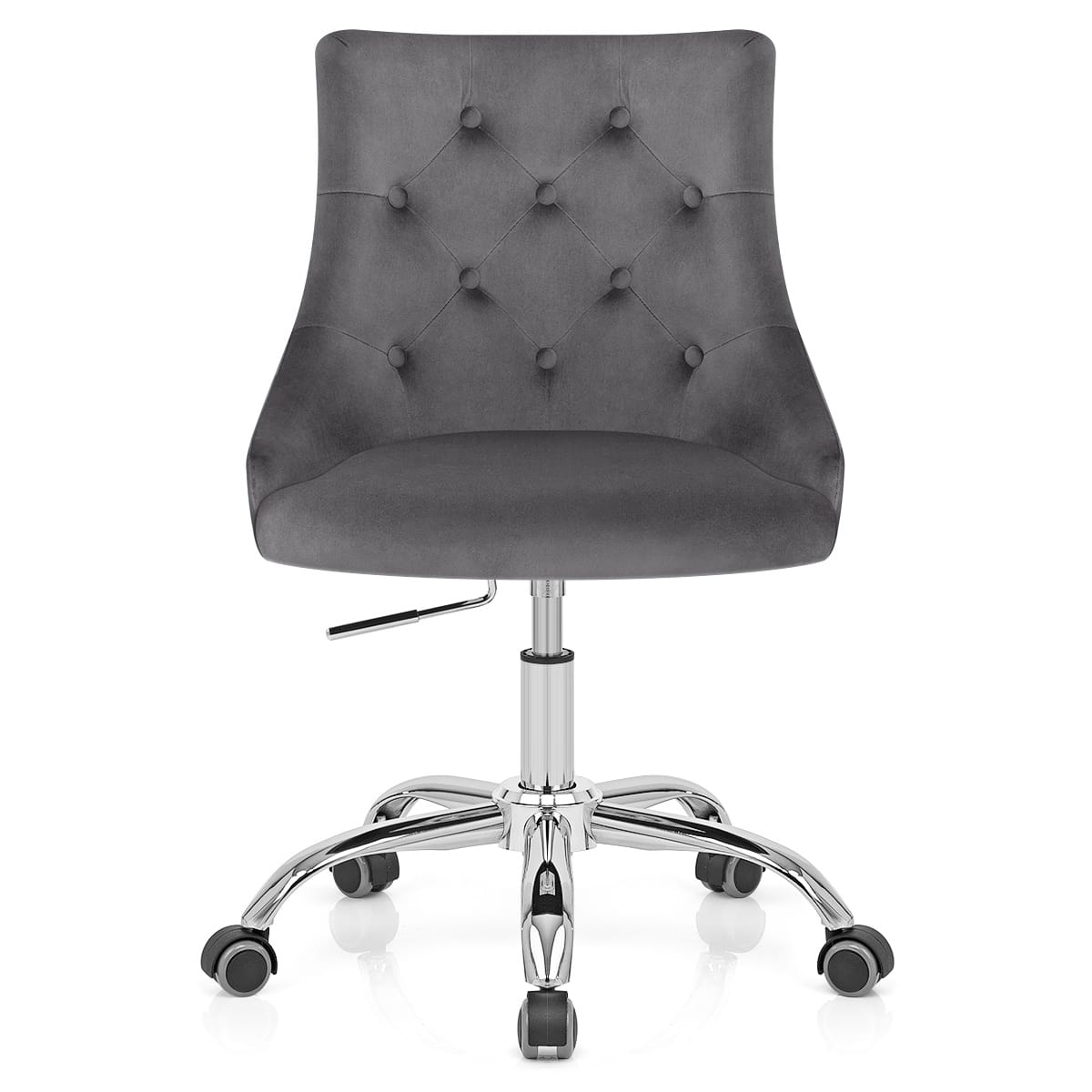 Chaise de Bureau Velours - Sofia Gris Foncé 