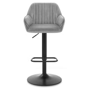 Sol Bar Stool Grey Velvet