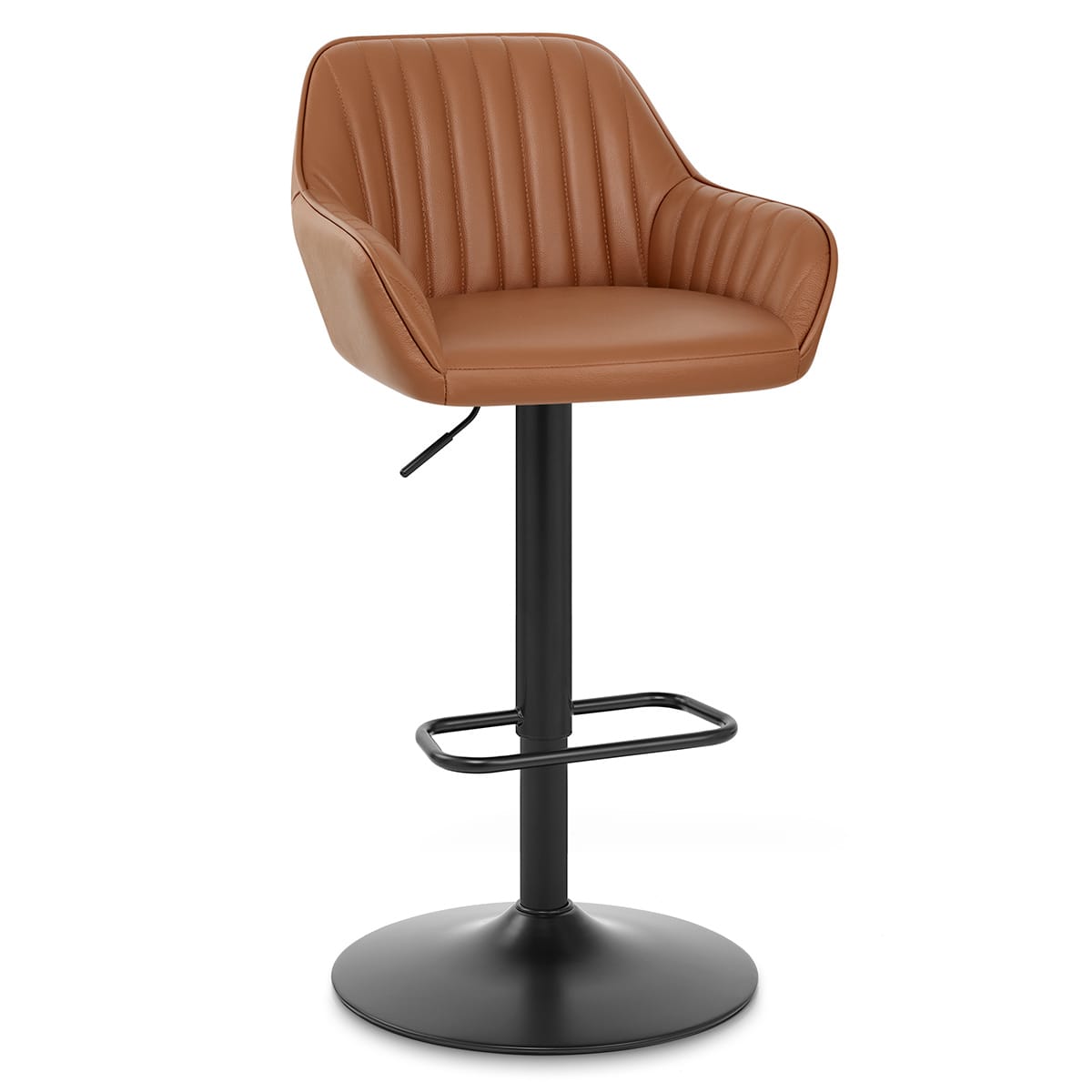 Sol Real Leather Bar Stool Brown