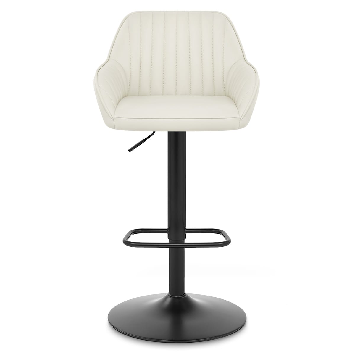 Tabouret Cuir Véritable - Sol Crème
