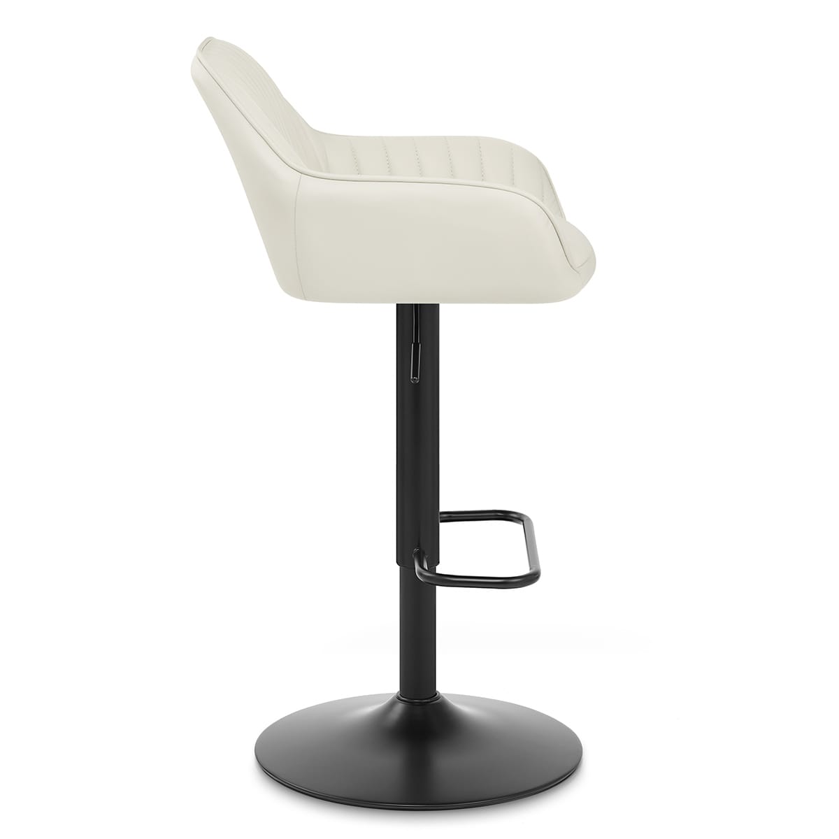 Tabouret Cuir Véritable - Sol Crème