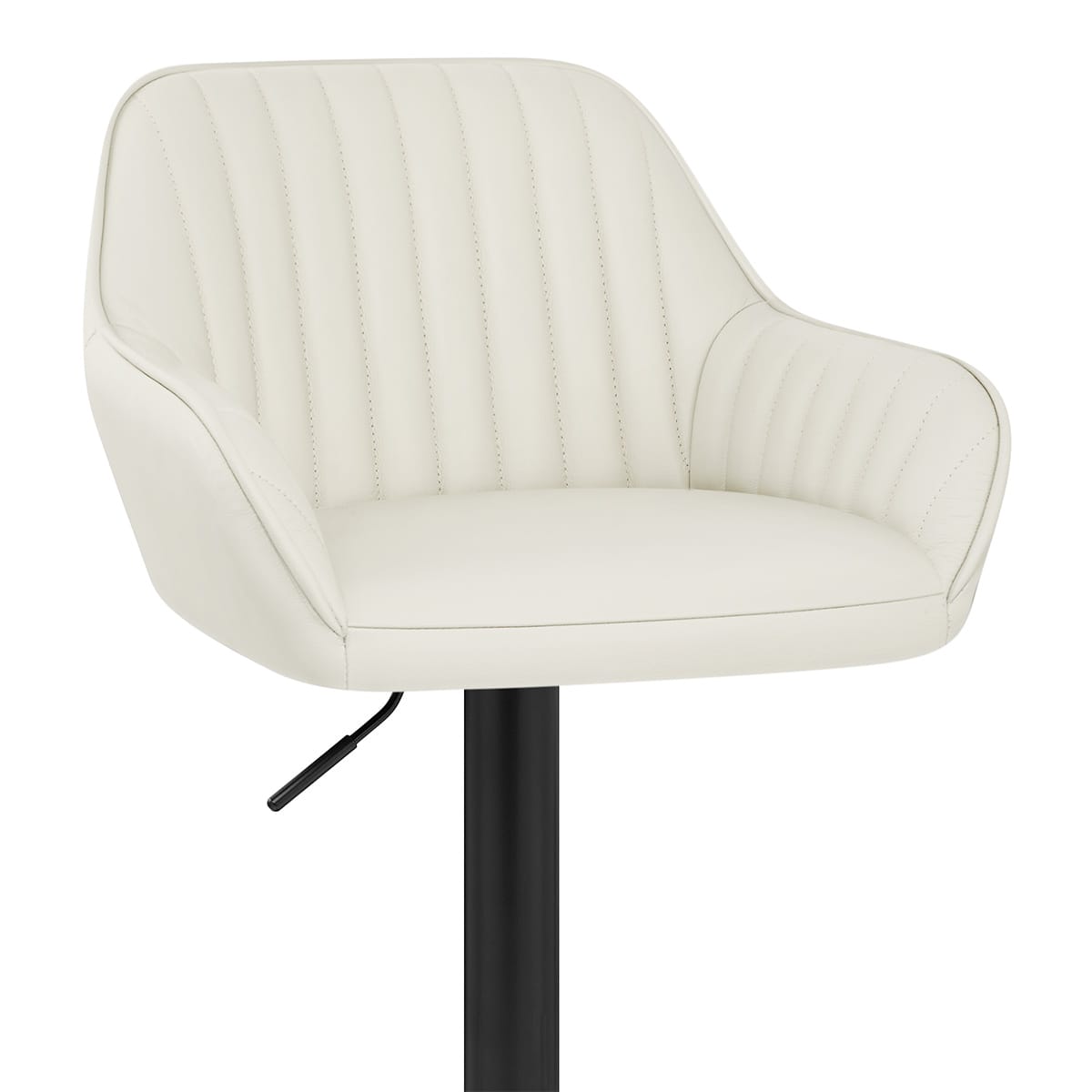 Tabouret Cuir Véritable - Sol Crème