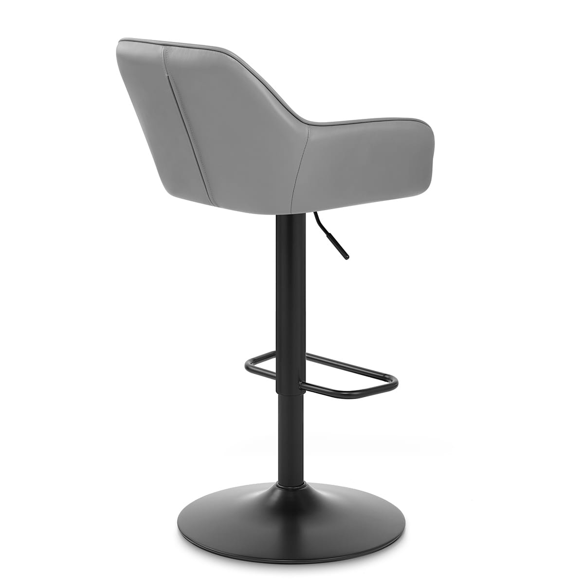 Tabouret Cuir Véritable - Sol Gris