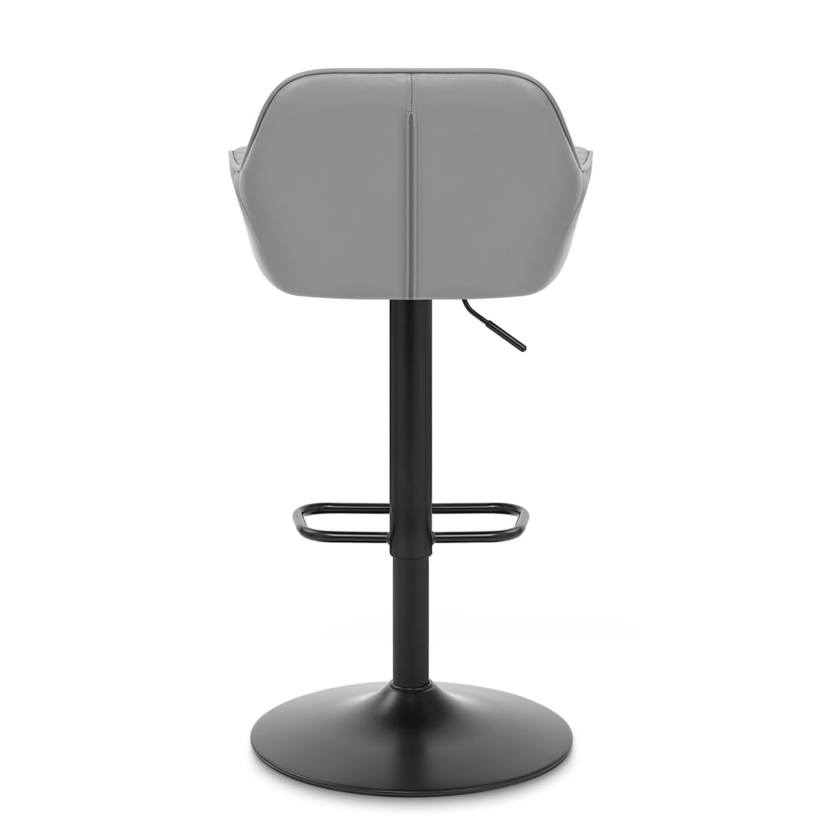 Tabouret Cuir Véritable - Sol Gris