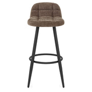 Solo Bar Stool Brown Fabric