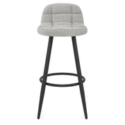 Solo Bar Stool Light Grey Fabric