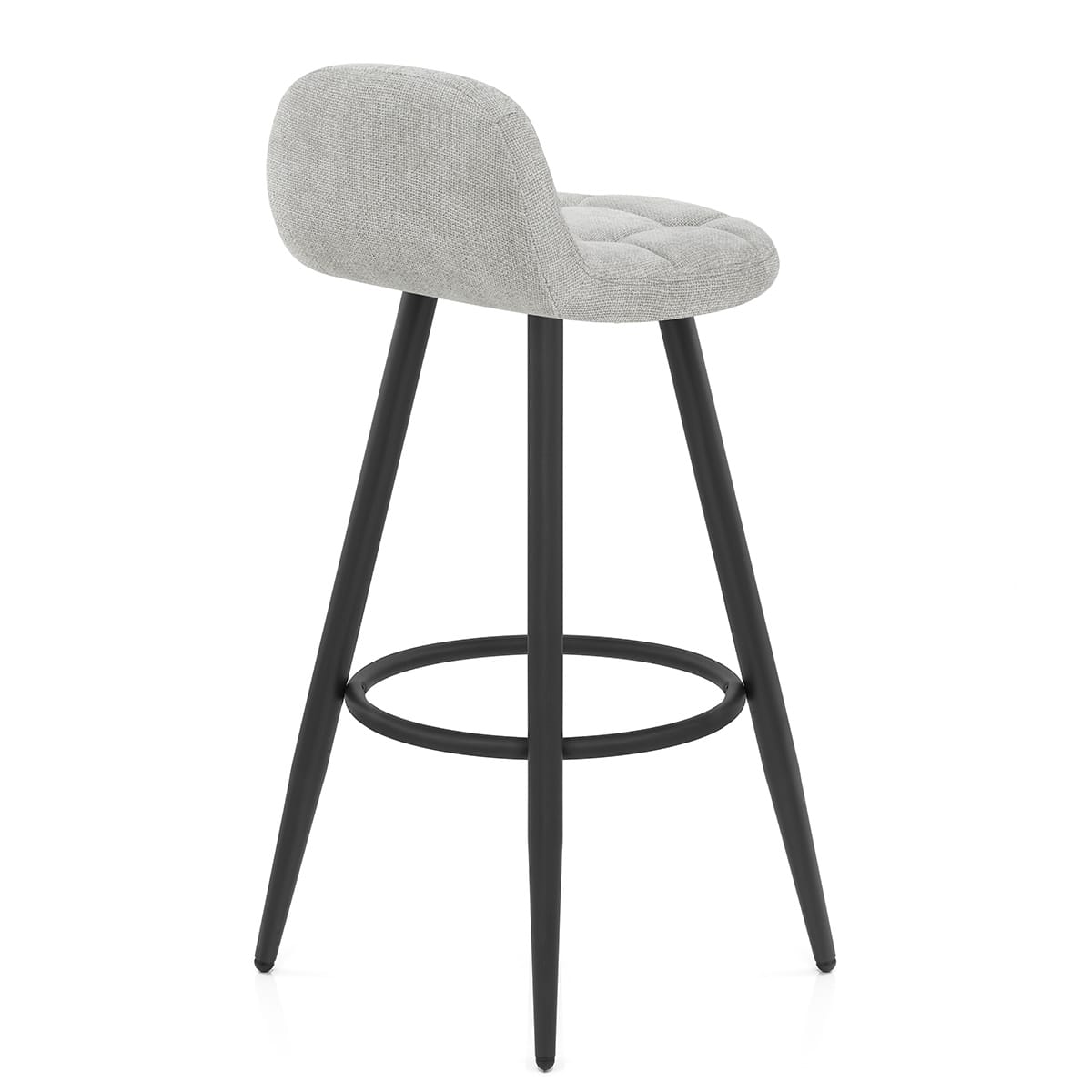 Solo Bar Stool Light Grey Fabric