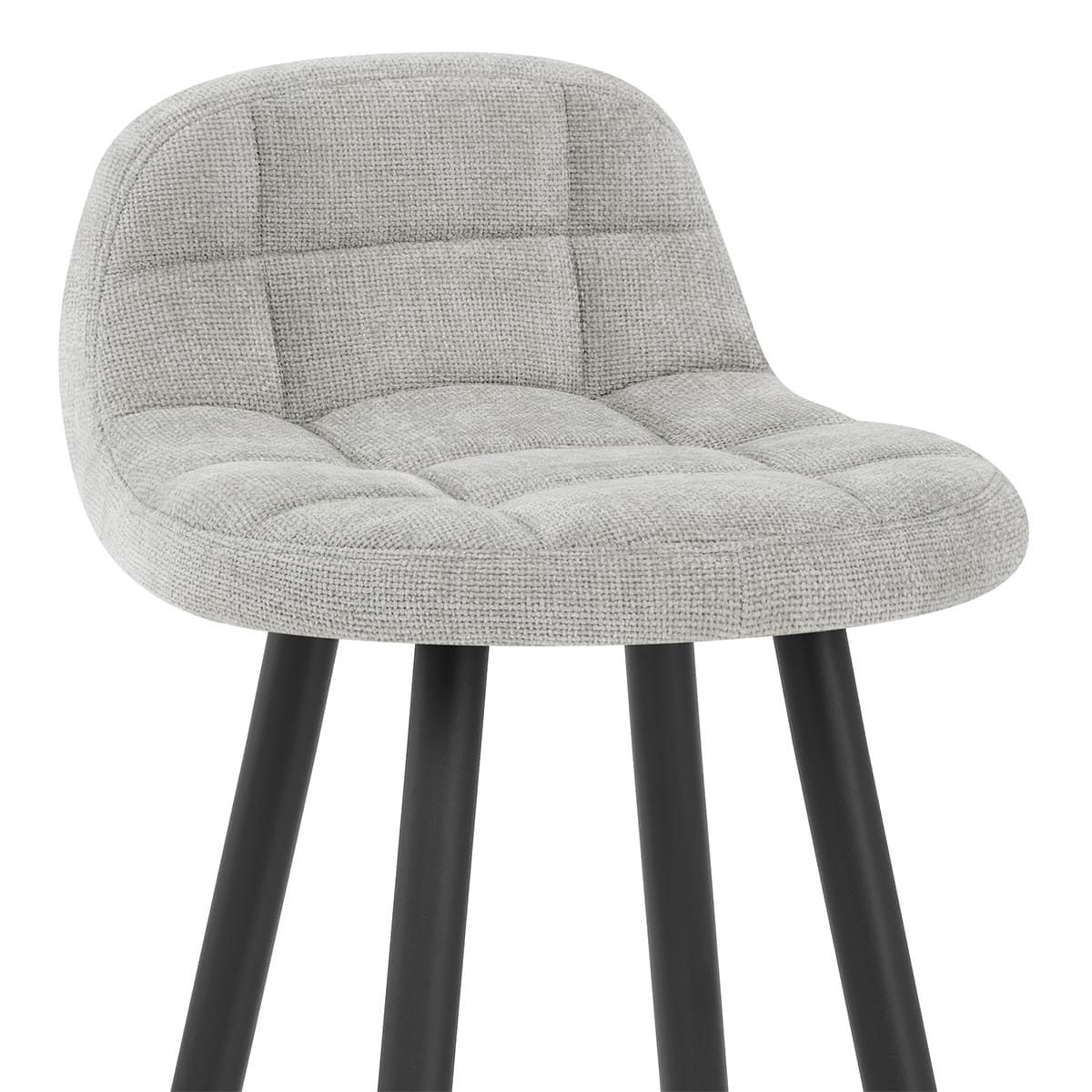 Solo Bar Stool Light Grey Fabric