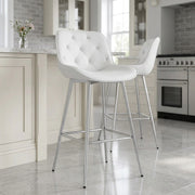 Tabouret de Bar Faux Cuir - Sprint Blanc 