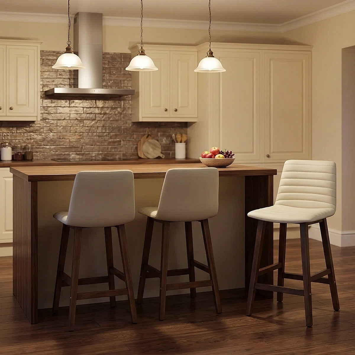 Spritz Wooden Stool Cream