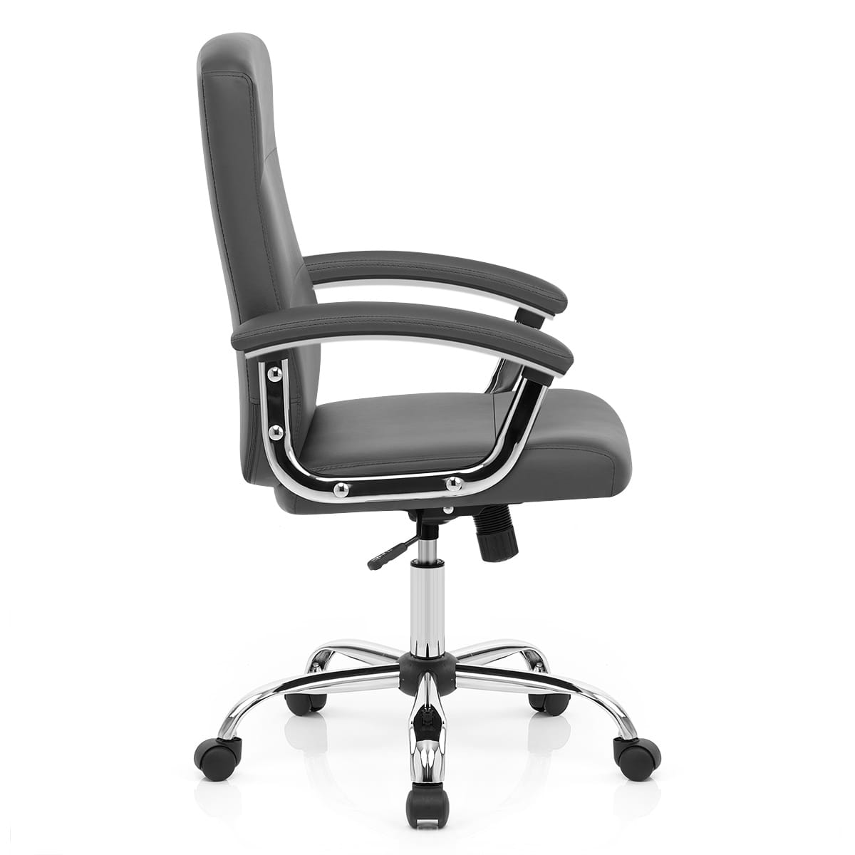 Chaise de Bureau Faux Cuir - Stanford Gris 