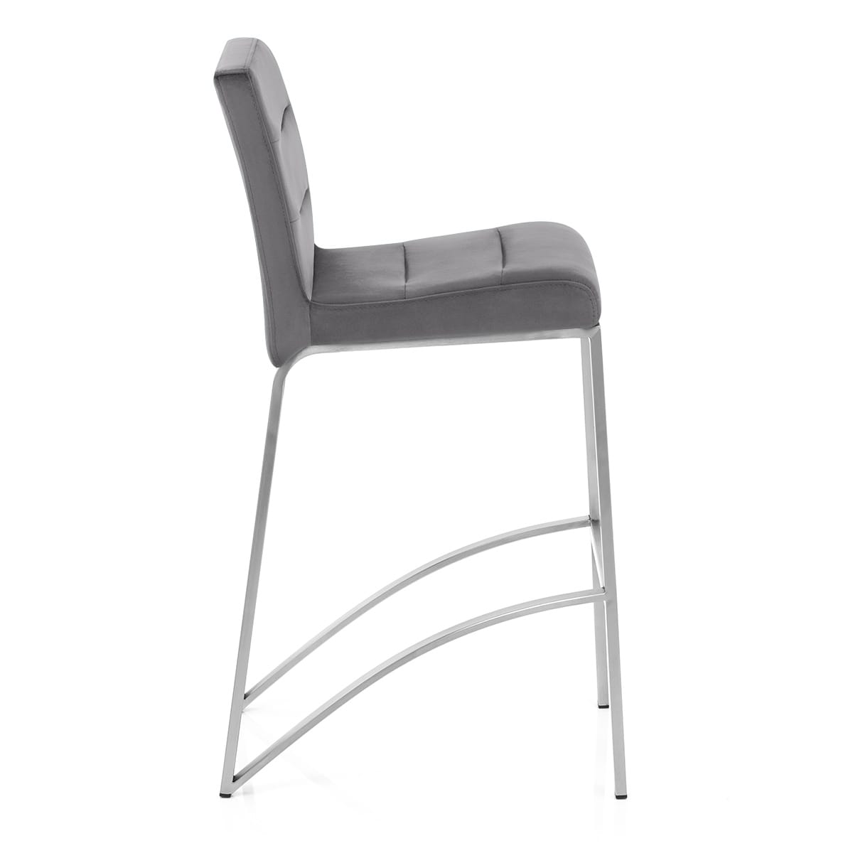 Tabouret Velours - Stella Gris Foncé