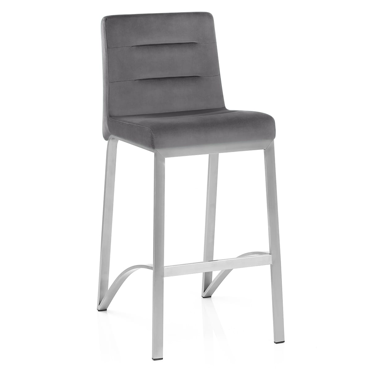 Tabouret Velours - Stella Gris Foncé