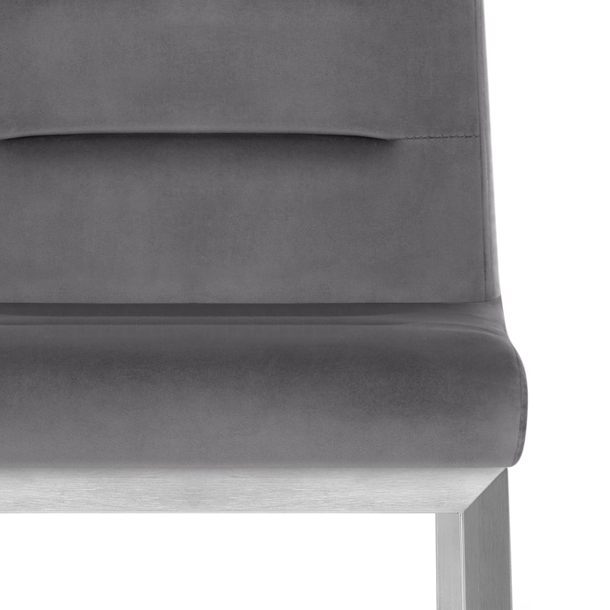Tabouret Velours - Stella Gris Foncé
