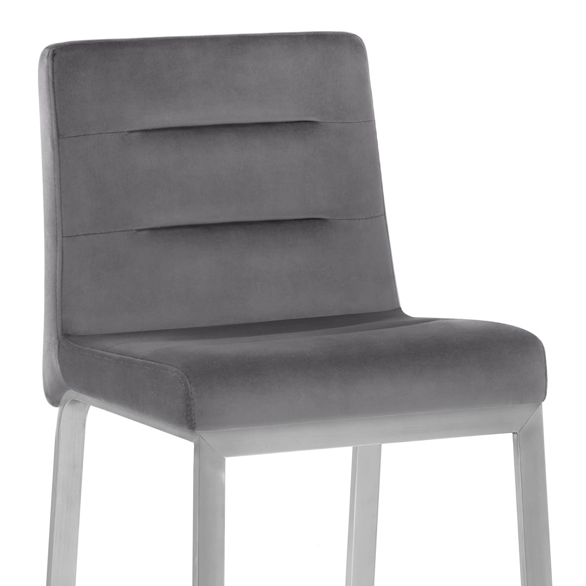 Tabouret Velours - Stella Gris Foncé