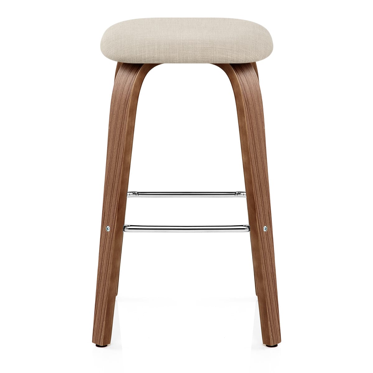 Tabouret de bar Bois Tissu - Stockholm Crème 