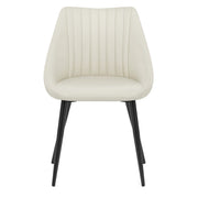 Strata Dining Chair Cream Real Leather