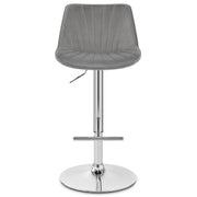Summer Bar Stool Grey Velvet