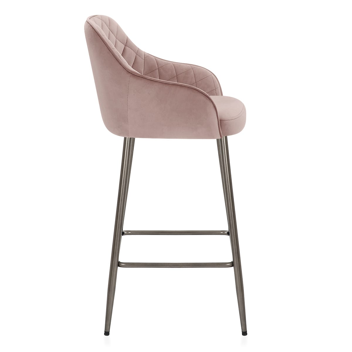 Sydney Bar Stool Pink Velvet