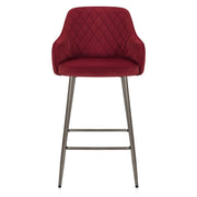 Sydney Bar Stool Red Velvet