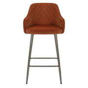 Sydney Bar Stool Rust Velvet