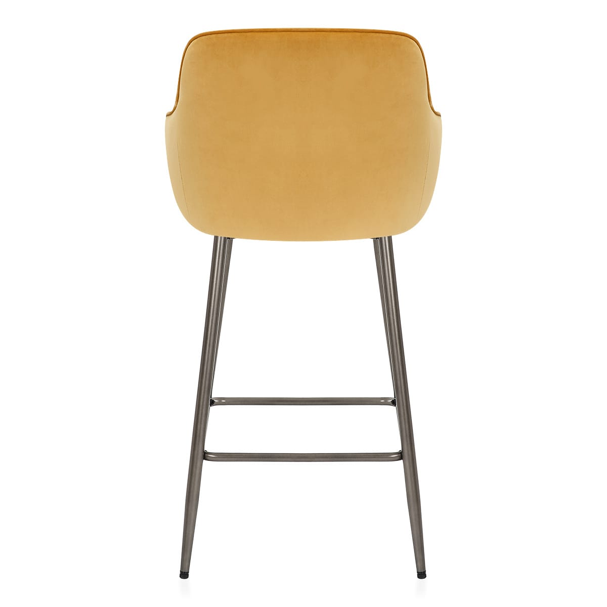 Sydney Bar Stool Yellow Velvet