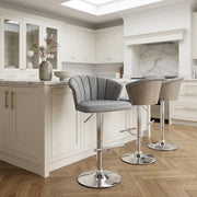 Chaise de Bar Faux Cuir - Symphony Gris 