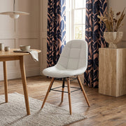 Chaise Faux Cuir Bois - Tate Crème 
