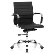 Chaise de Bureau Faux Cuir - Tek Noir 