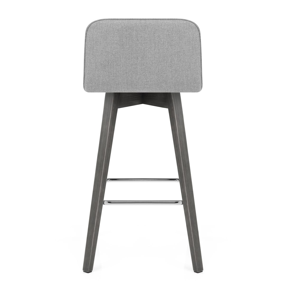 Tide Grey Wood Stool Grey Fabric