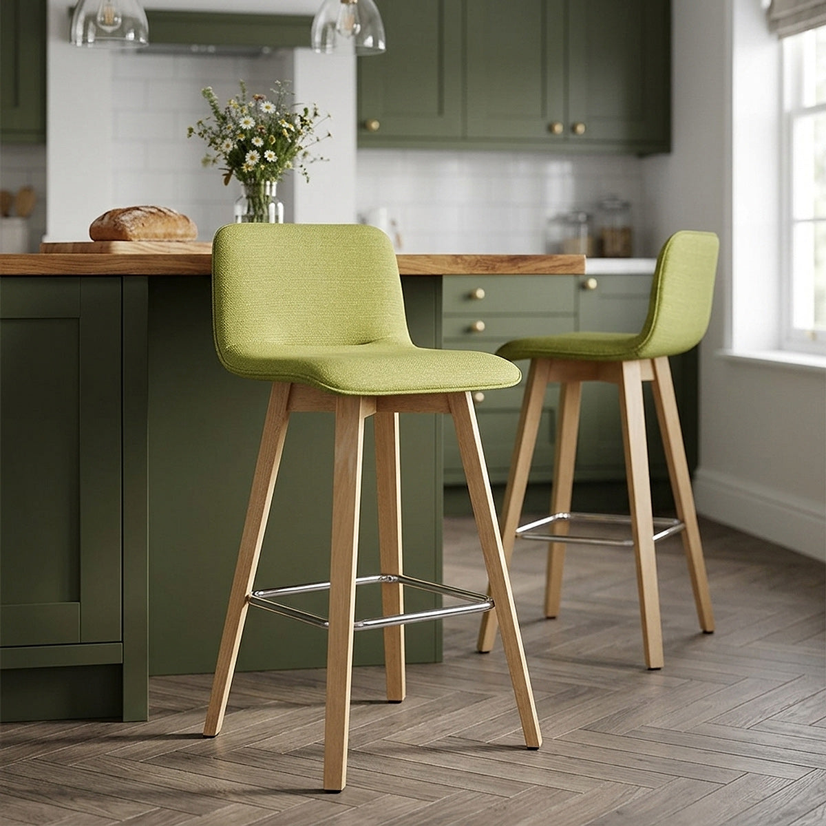 Chaise de Bar Bois - Tide Vert 