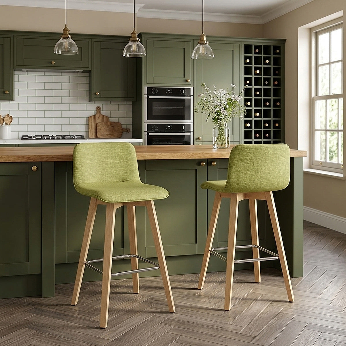 Chaise de Bar Bois - Tide Vert 