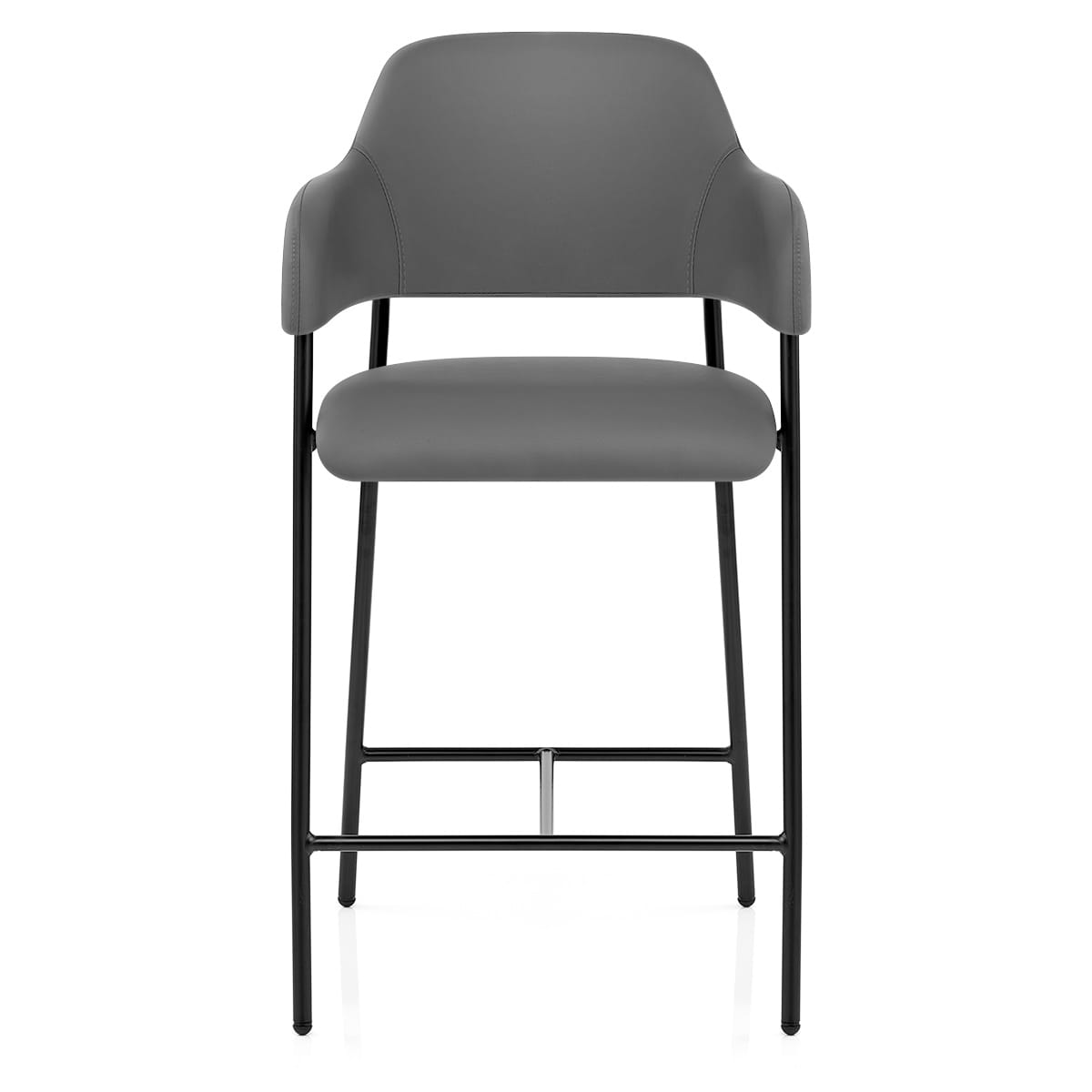 Trent Bar Stool Grey Leather