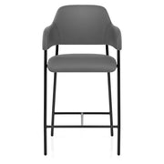 Trent Bar Stool Grey Leather