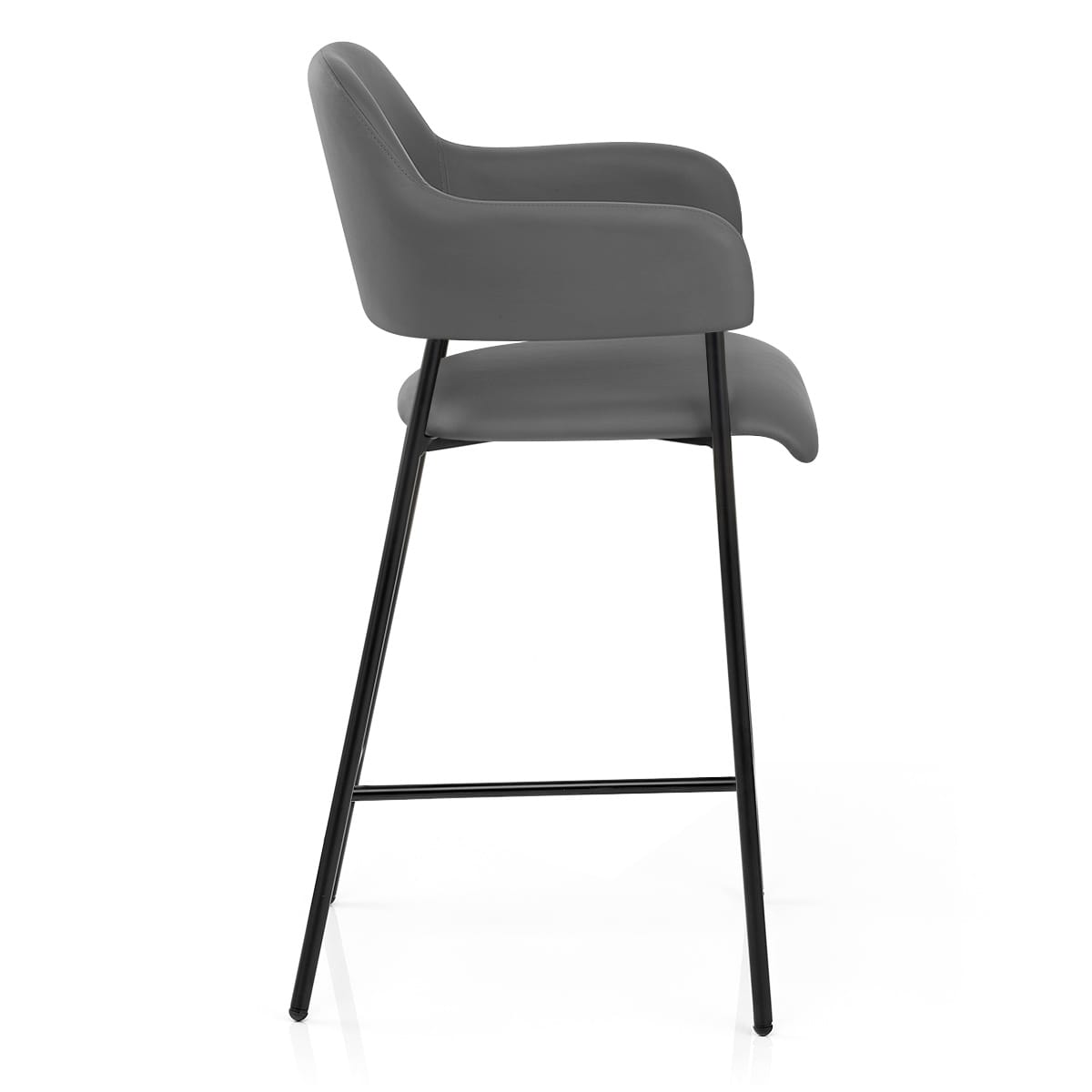 Trent Bar Stool Grey Leather