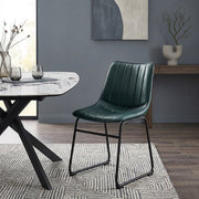 Chaise Faux Cuir - Tucker Vert 