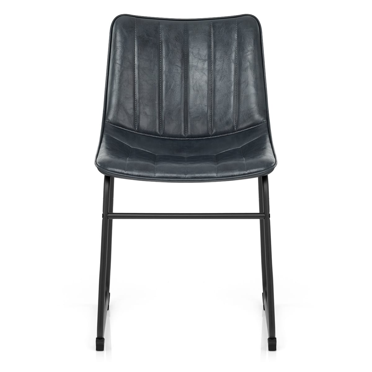 Chaise Faux Cuir - Tucker Bleu Foncé