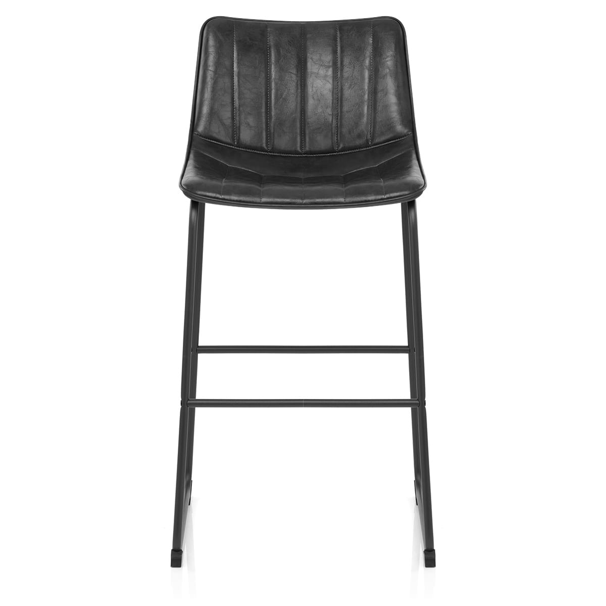 Chaise de Bar Faux Cuir - Tucker Noir 