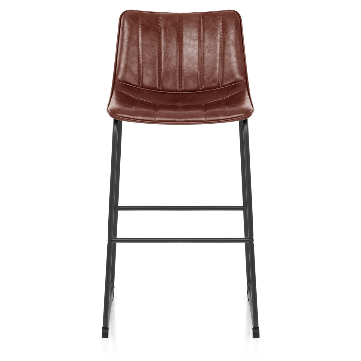 Chaise de Bar Faux Cuir - Tucker Marron 