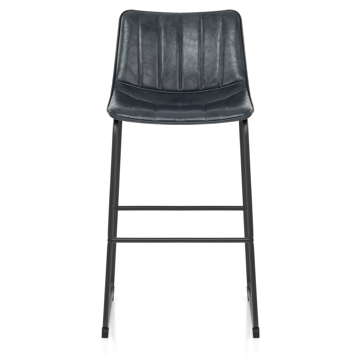 Chaise de Bar Faux Cuir - Tucker Bleu Foncé